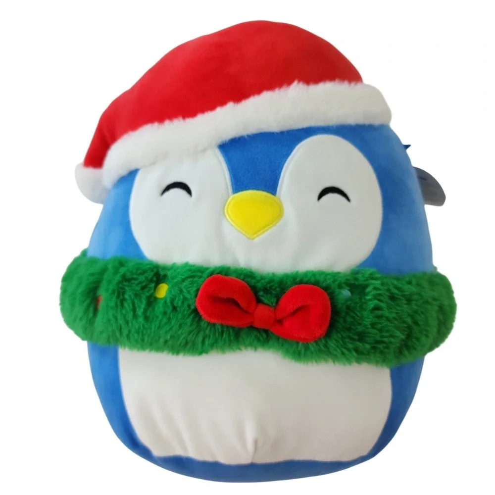 Squishmallows Puff the Penguin 12 Inch Christmas‎ Holiday Plush with Wreath Hat